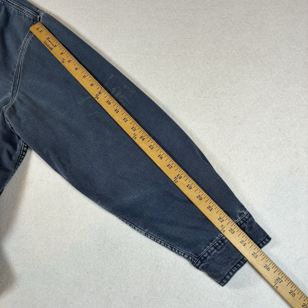 Vintage L.L. Bean Men's 2XL Denim Flannel Lined Shirt Jacket Distressed READ - Picture 7 of 16
